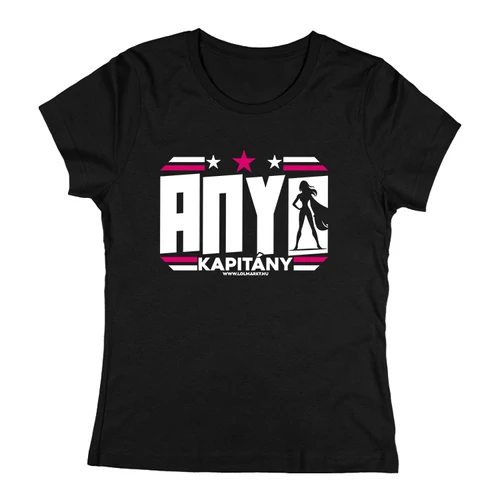 Anya kapitány női póló (Fekete)
