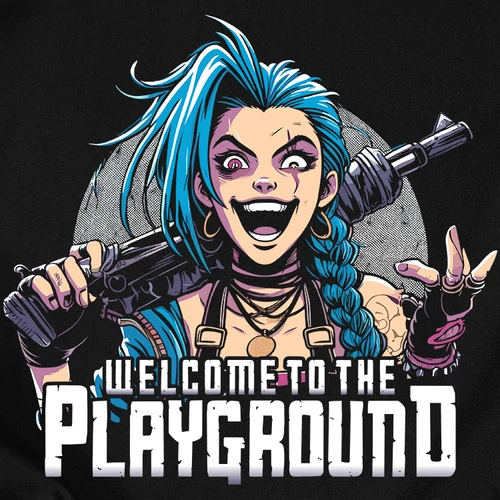 Playground férfi póló (B_fekete)