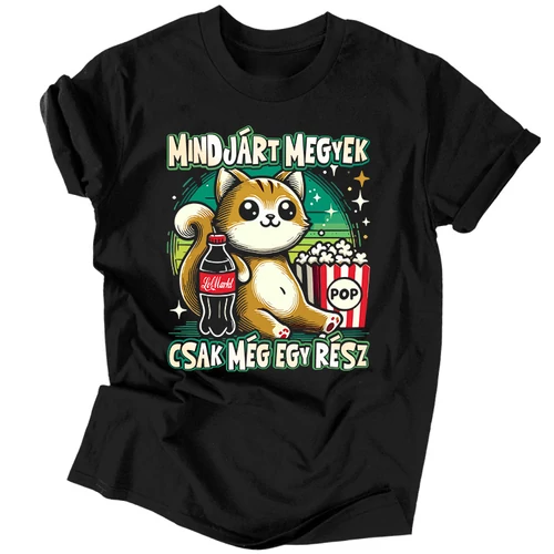 Csak még egy rész férfi póló (Fekete)