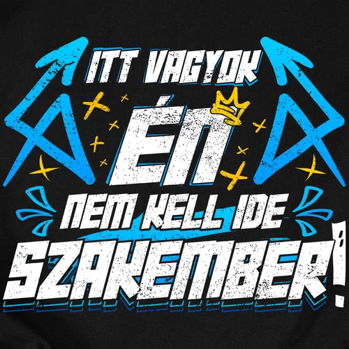 Nem kell ide szakember férfi póló (B_Fekete)
