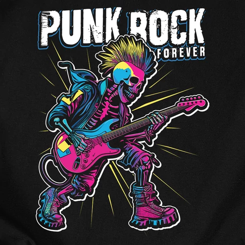 Punk rock férfi póló (B_fekete)