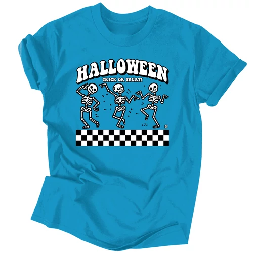 Trick or treat férfi póló (Türkiz)