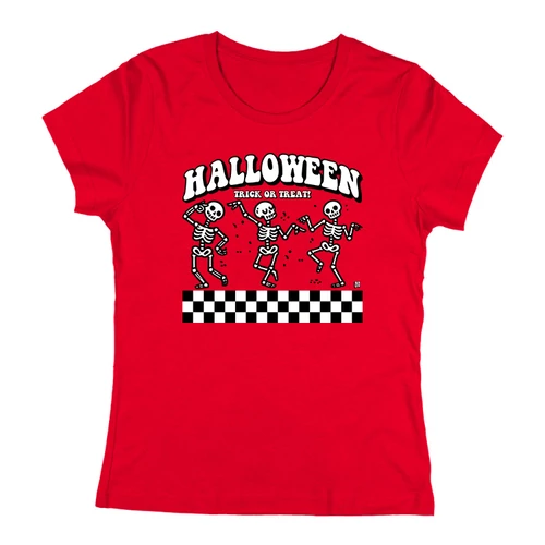 Trick or treat női póló (Piros)