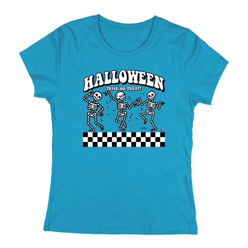 Trick or treat női póló (Türkiz)