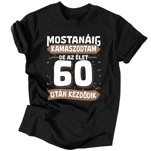 Mostanáig kamaszodtam férfi póló (Fekete)