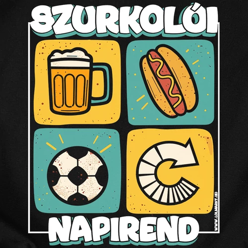 Szurkolói napirend szurkolói női póló (b_fekete)
