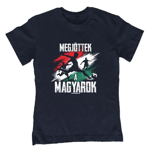 Megjöttek a magyarok szurkolói  gyerek póló (Sötétkék)