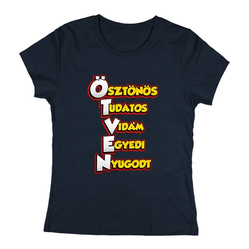 Születésnapos tulajdonságok női póló (Fekete)