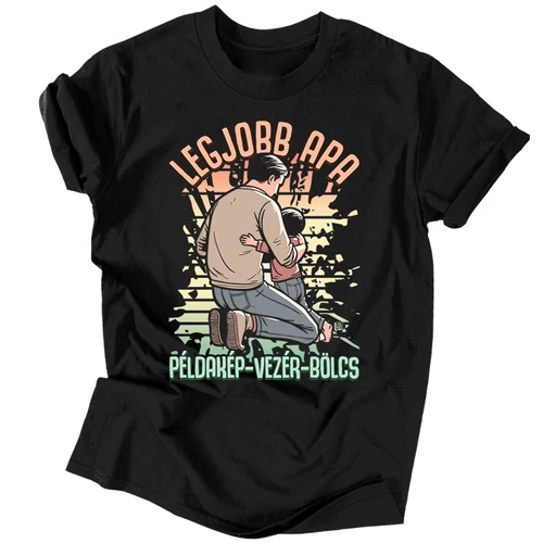 Legjobb apa férfi póló (Fekete)