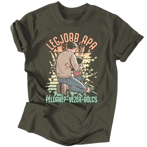 Legjobb apa férfi póló (Grafit)