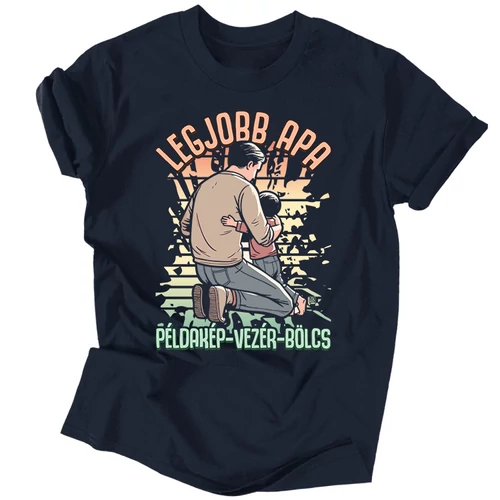 Legjobb apa férfi póló (Sötétkék)