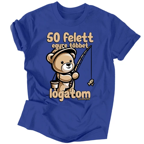 Egyre többet lógatom férfi póló (Királykék)
