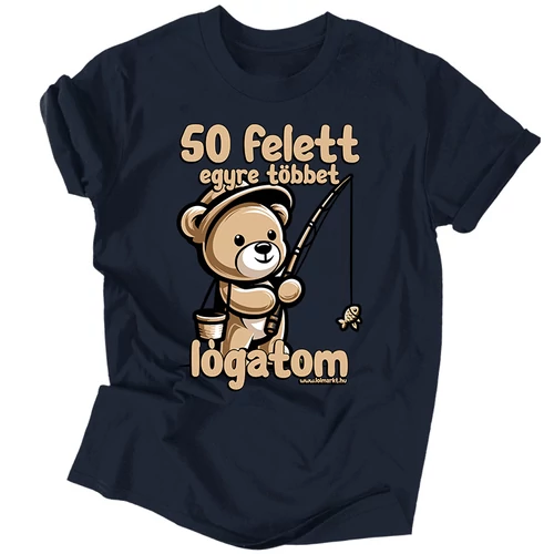 Egyre többet lógatom férfi póló (Sötétkék)