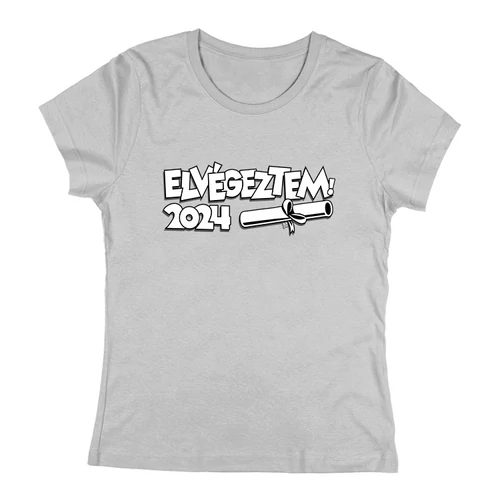 Elvégeztem! női póló (Szürke)