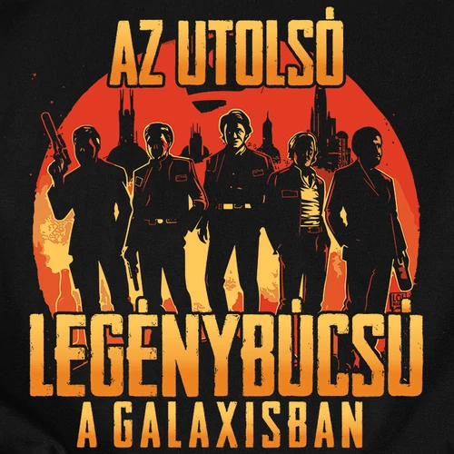 Az utolsó legénybúcsú férfi póló (B_Fekete)