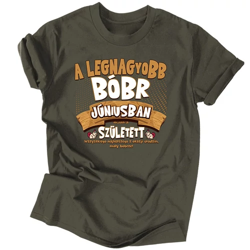 A legnagyobb Bóbr ... született férfi póló (Grafit)