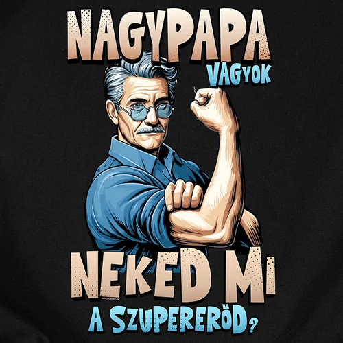 Nagypapa vagyok férfi póló (B_fekete)