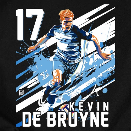 Kevin De Bruyne Fan Art férfi póló (B_Fekete)