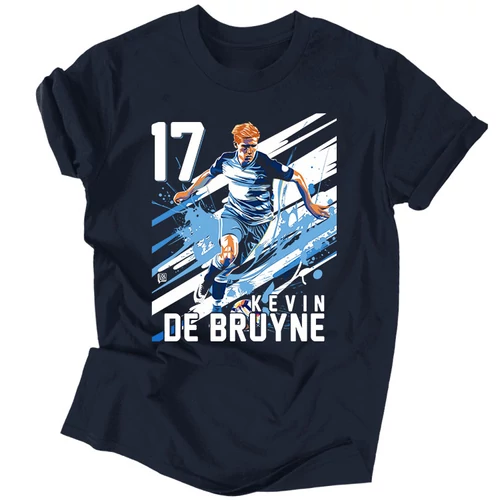 Kevin De Bruyne Fan Art férfi póló (Sötétkék)