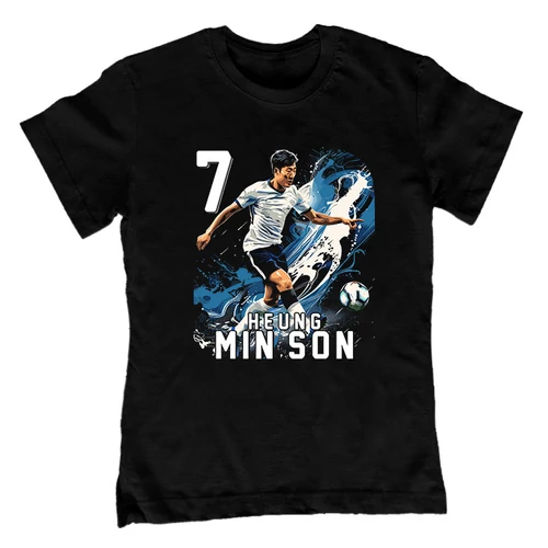 Heung Min Son Fan Art gyerek póló (Fekete)