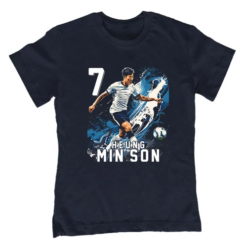 Heung Min Son Fan Art gyerek póló (Sötétkék)