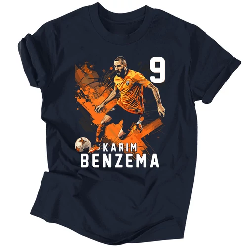Karim Benzema Fan Art férfi póló (Sötétkék)