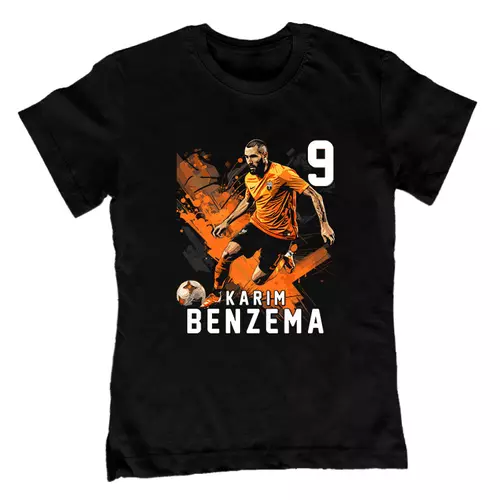 Karim Benzema Fan Art gyerek póló (Fekete)