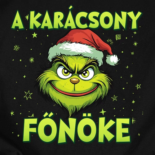 Karácsony főnöke  férfi póló (B_fekete)