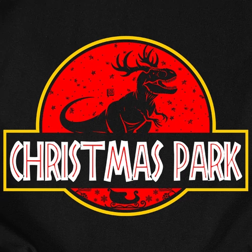 Christmas park férfi póló (Fekete)