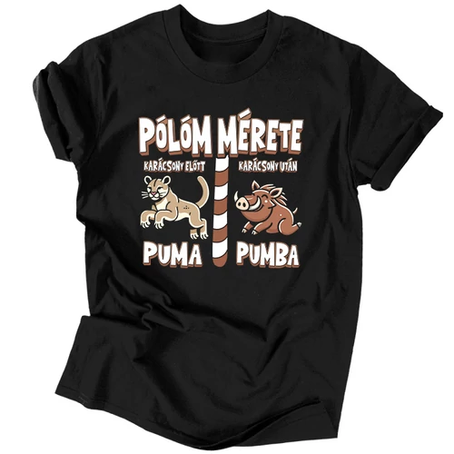Pólóm mérete férfi póló (Fekete)