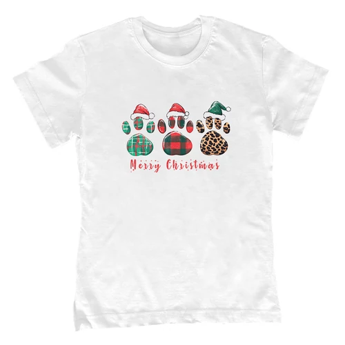 Merry Christmas (tappancsos) gyerek póló (Fehér)