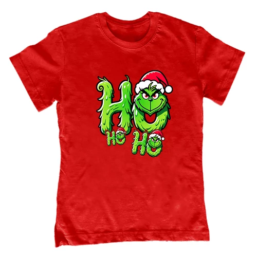 Ho Ho Ho (Grinch) gyerek póló (Piros)