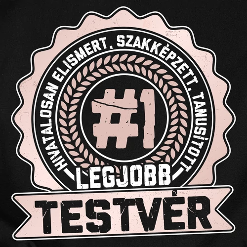 Tanusított legjobb testvér női póló (B_fekete)