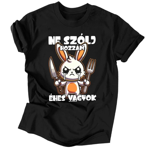 Ne szólj hozzám férfi póló (Fekete)