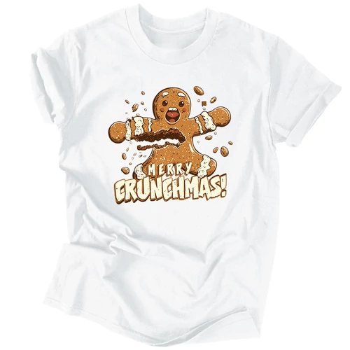 Merry Crunchmas férfi póló (Fehér)