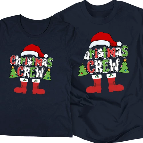 Christmas crew páros póló (Sötétkék)
