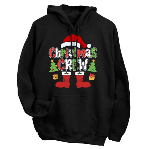 Christmas crew kapucnis pulóver (elől nyomott)