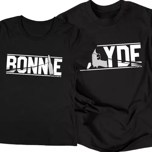 Bonnie és Clyde páros póló szett (Fekete)