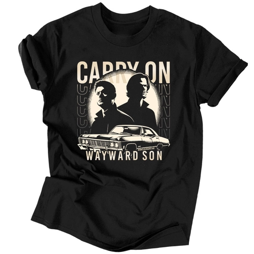 Carry on Wayward Son férfi póló (Fekete)