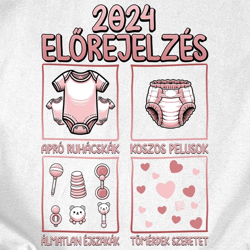 Szülői előrejelzés női póló (B_fehér)