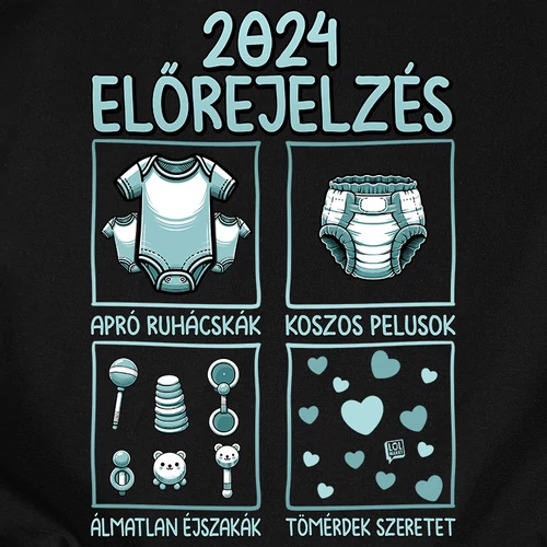 Szülői előrejelzés női póló (B_fekete)