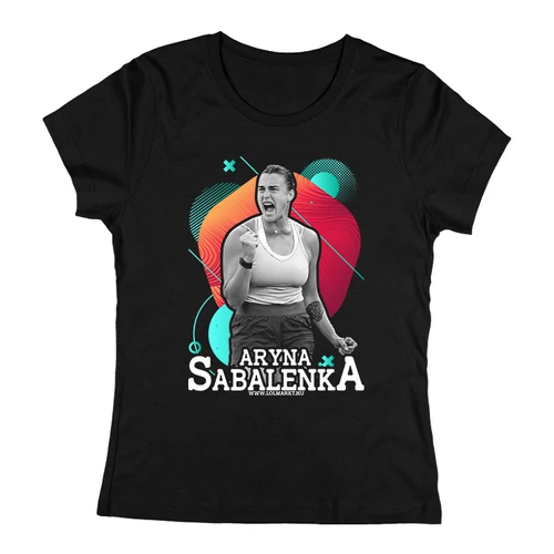 Aryna Sabalenka női póló (Fekete)