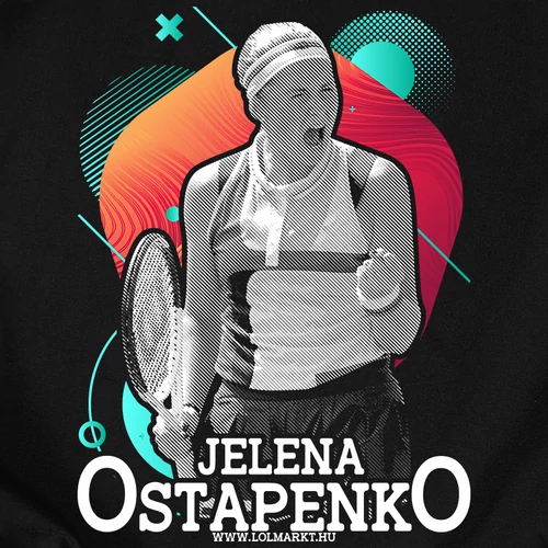 Jelena Ostapenko  gyerek póló (B_Fekete)