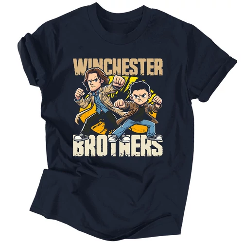 Winchester brothers férfi póló (Sötétkék)