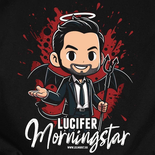 Lucifer Morningstar női póló (B_fekete)