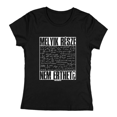 Nem érthető? női póló (Fekete)