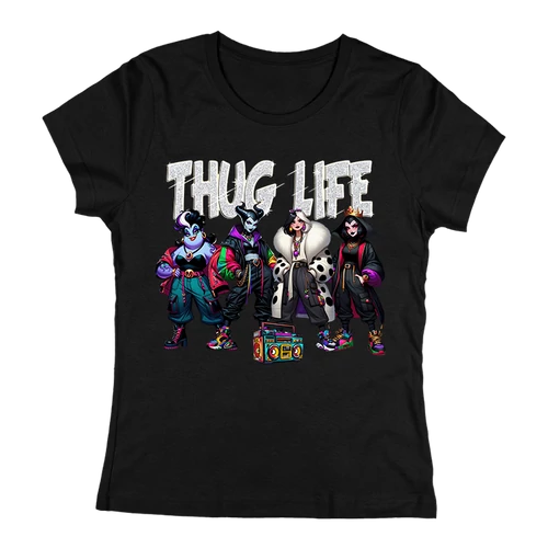 THUG LIFE - The Baddies női póló (fekete)