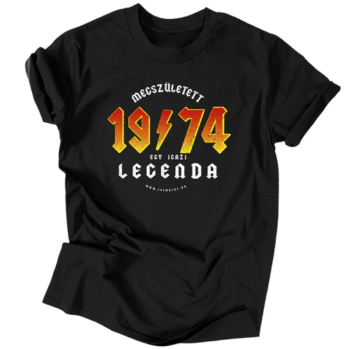 Megszületett egy legenda férfi póló (Fekete)
