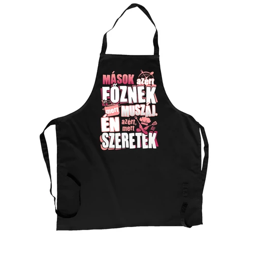 A konyha királynője kötény (Fekete)