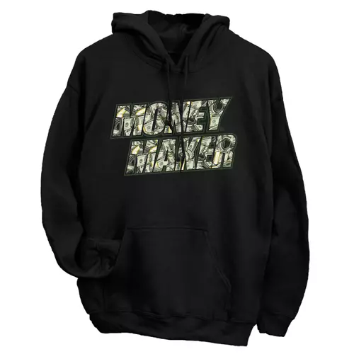 Money Maker kapucnis pulcsi (Fekete)